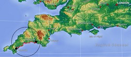 localisation cornouailles littoral sud angleterre